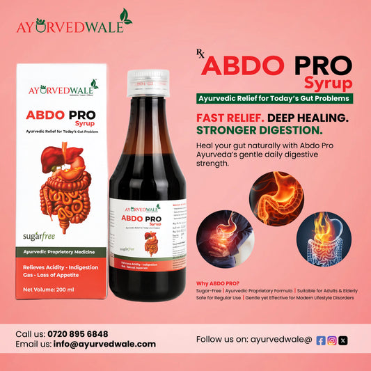 Ayurvedwale ABDO PRO Syrup (Sugar-Free, 200ml)