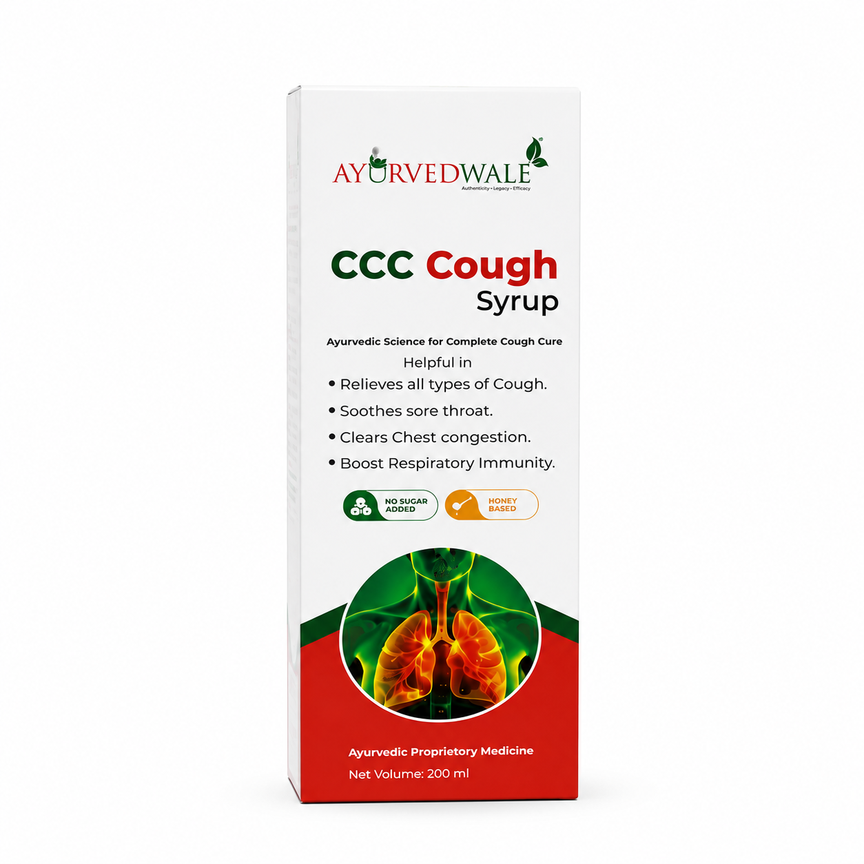 CCC COUGH SYRUP | Supports Respiratory Health Soothes Sore Throat Helps Relieve Cough Helps Clear Chest Congestion Honey Based Formula