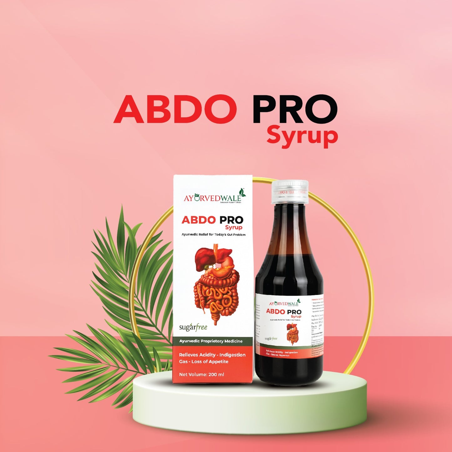 Ayurvedwale ABDO PRO Syrup (Sugar-Free, 200ml)