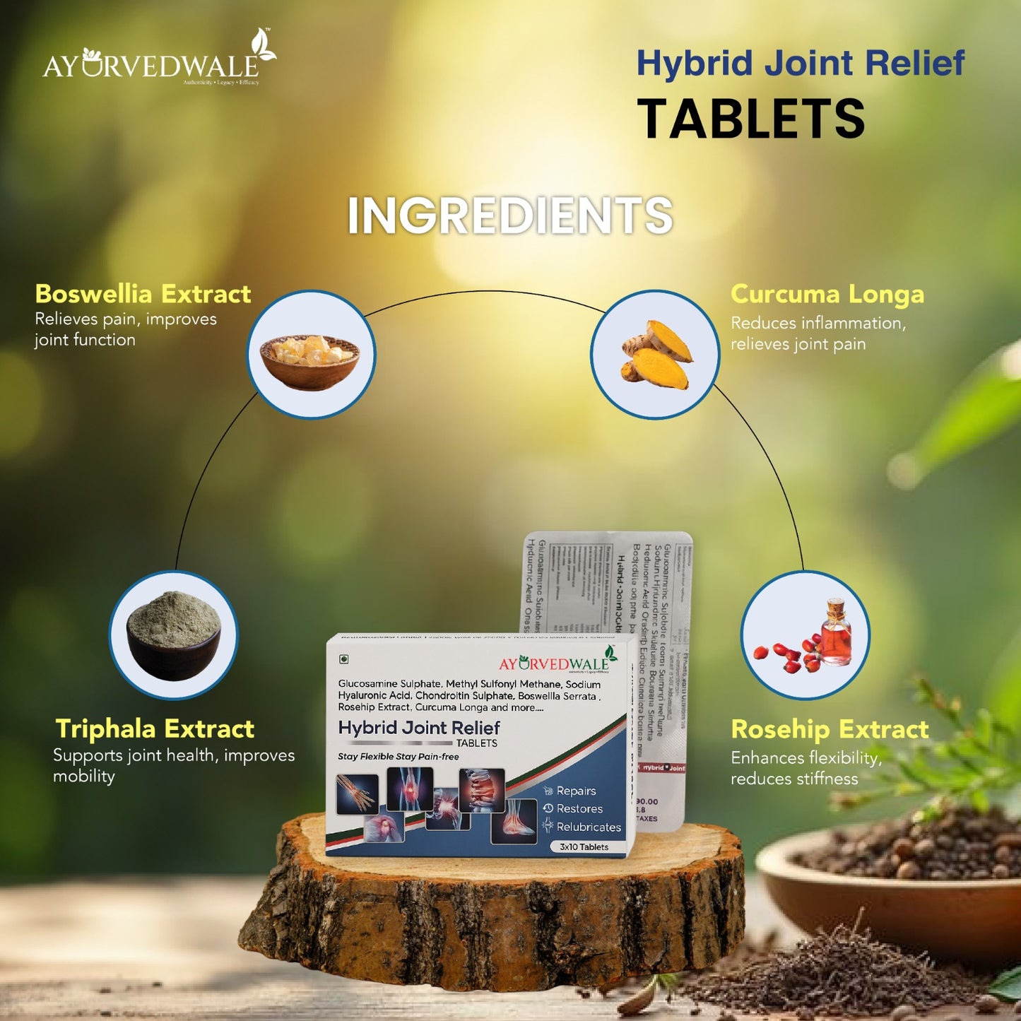 Ayurvedwale Hybrid Joint Relief Tablets