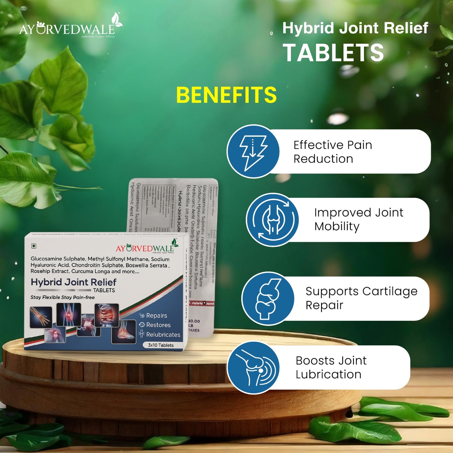 Ayurvedwale Hybrid Joint Relief Tablets
