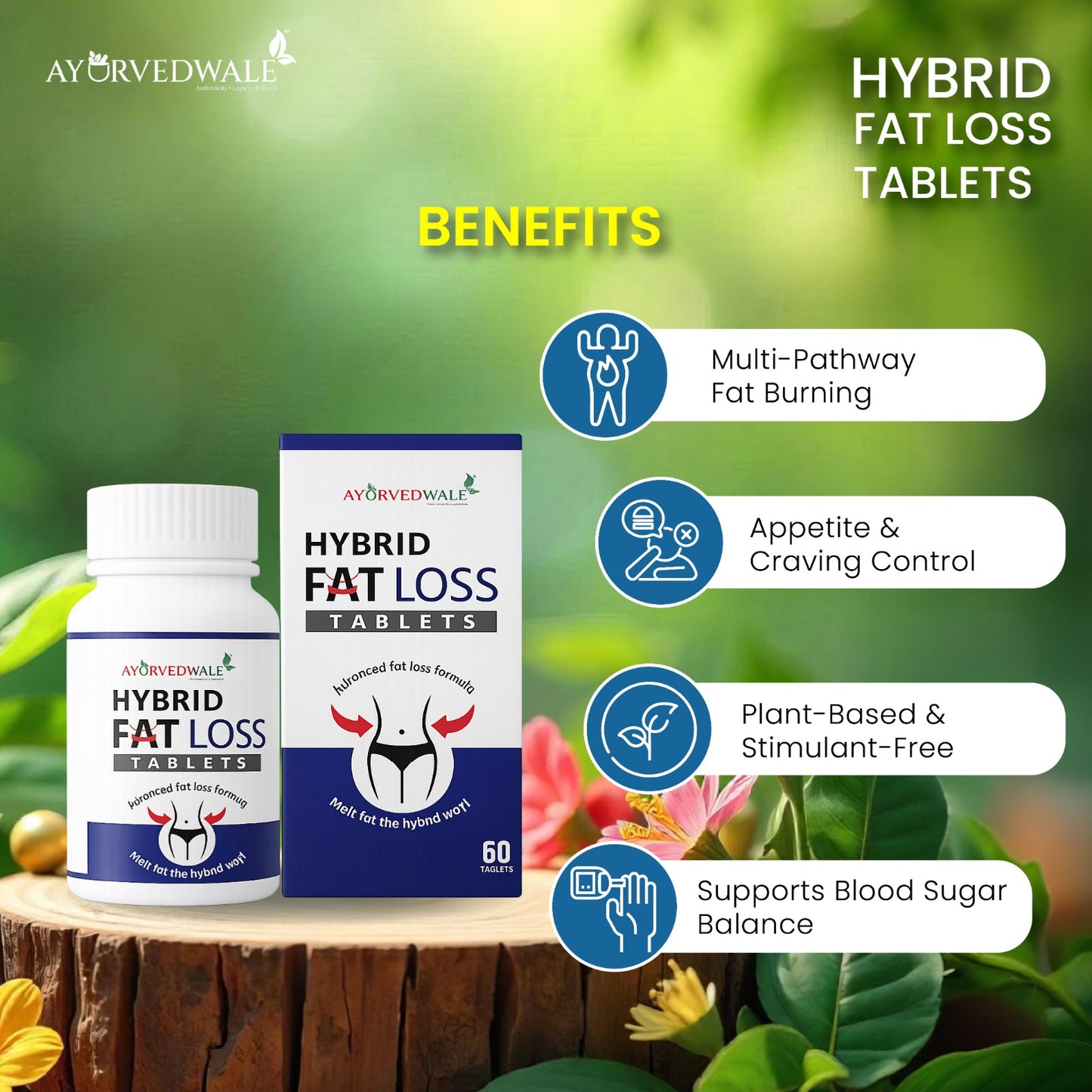 Ayurvedwale - Hybrid Fat Loss Tablets