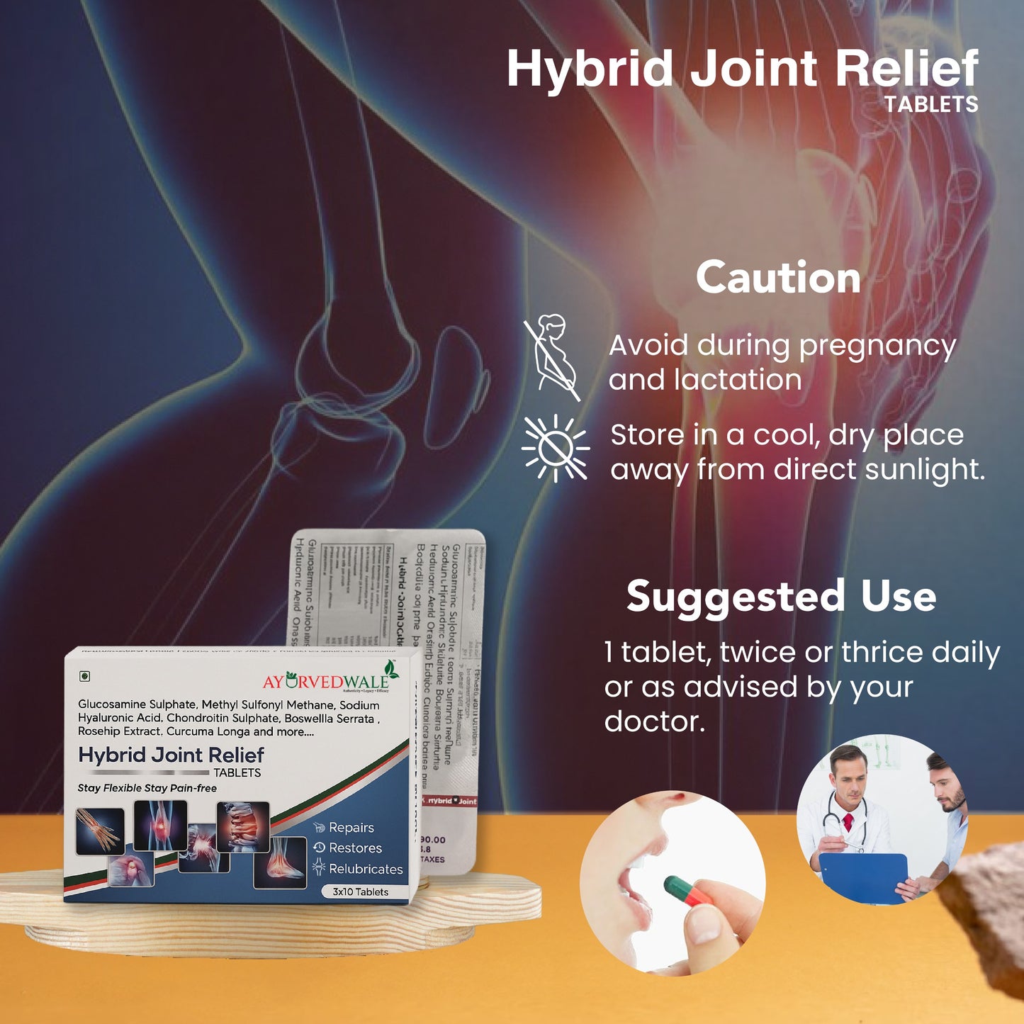 Ayurvedwale Hybrid Joint Relief Tablets