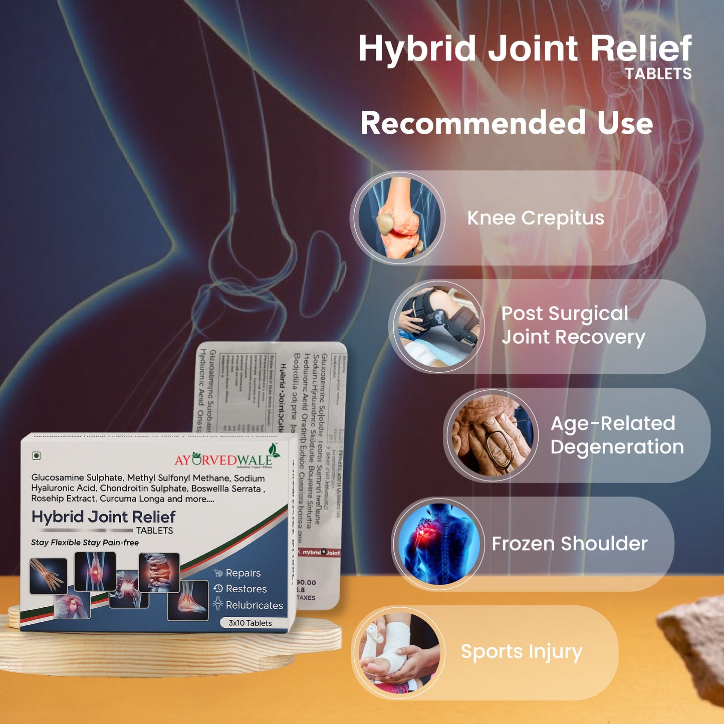 Ayurvedwale Hybrid Joint Relief Tablets
